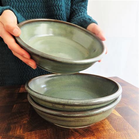 Stoneware Pasta Bowl Handmade Slate Stoneware Pasta Bowl Large Italian Pasta Bowls Pottery