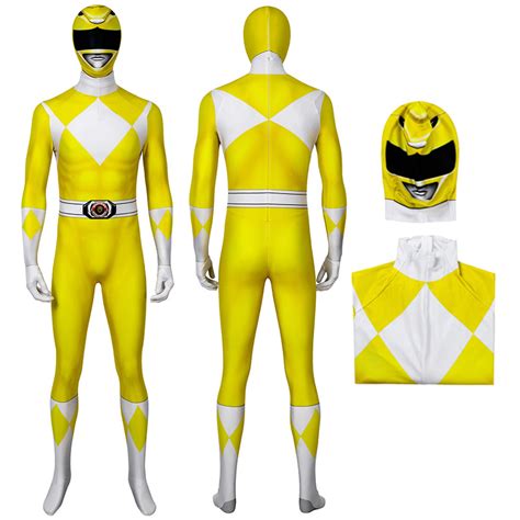 Adult Power Rangers Jumpsuit Mighty Morphin Power Rangers Cosplay