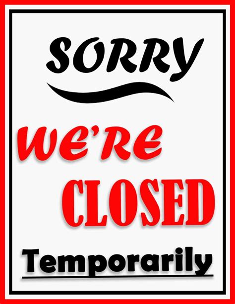 sorry temporarily closed sign free download