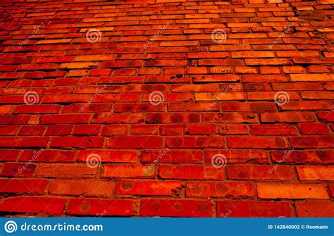 Old Red Brick Wall Texture Background Grunge Red Wall