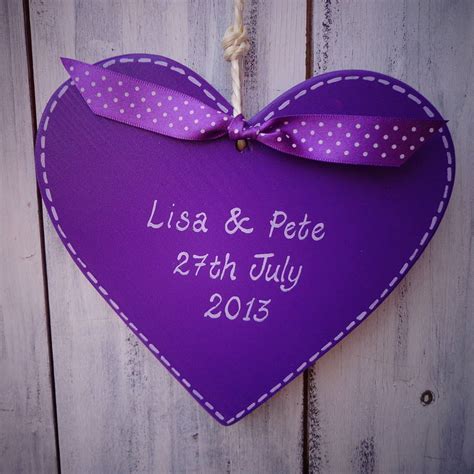 personalised wedding heart by giddy kipper ...