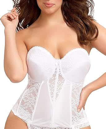 Va Bien Women S Plus Size Lace Hourglass Bustier Amazon Com Au