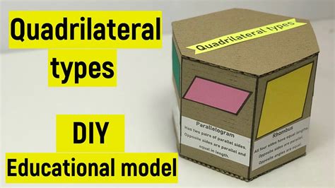 Quadrilateral Types Model Diy Maths Tlm Model Diyas Funplay Types Of Quadrilaterals Youtube
