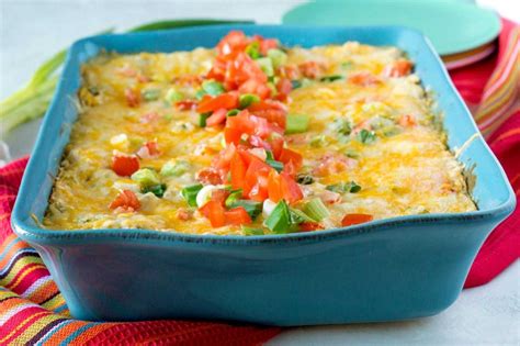 green chile chicken enchilada casserole food folks and fun