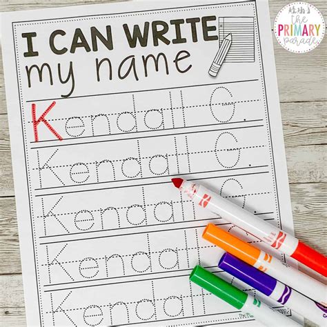 Editable Name Tracing Preschool Fd7