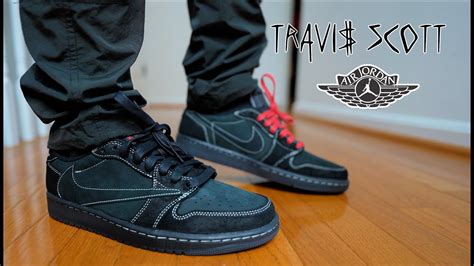 Travis Scott Jordan 1 Low Black Phantom Review And On Feet Youtube