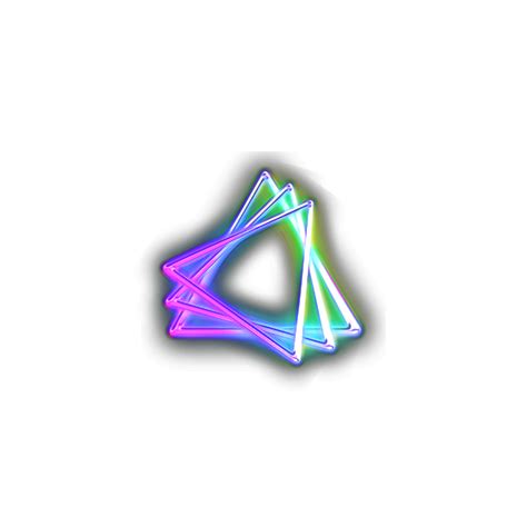 Ftestickers Triangles Neon Luminous Sticker By Pann70