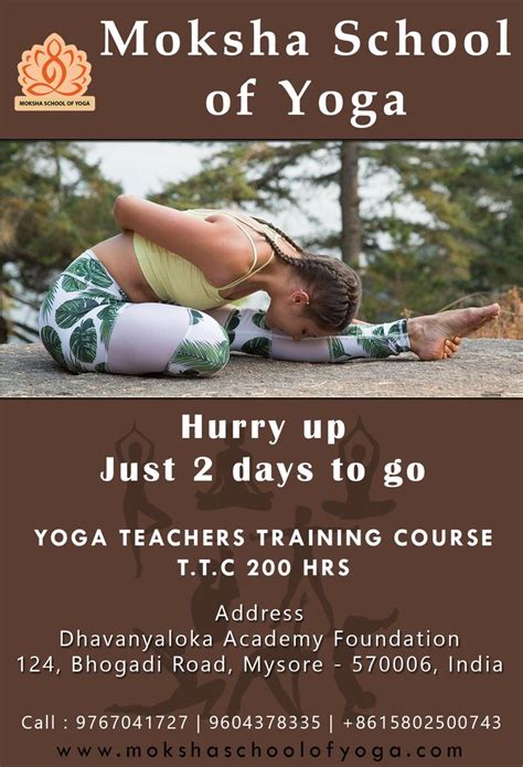 We Are So Excited To Announce The Next 200hr Ttc With Moksha School Of Yoga Venue Dhvnyaloka