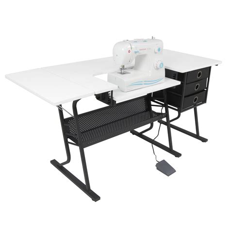 Our sewing cabinets with pneumatic lifts do all the heavy lifting of your sewing machine for you, saving you time and energy. Eclipse Hobby / Sewing Machine Table in Black / White ...