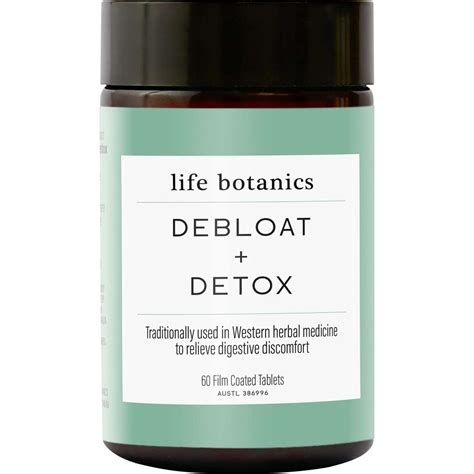 Life Botanics DeBloat And Detox 60Tablets Woolworths