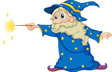 Wand Magician Illustration Blue Wizard Png Download 800520 Free