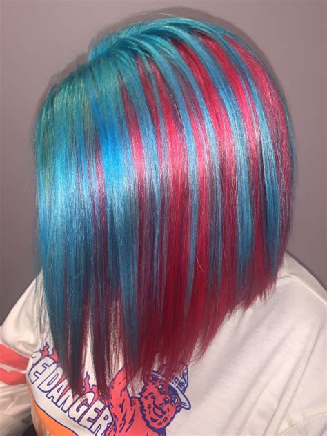 Red And Blue Hair In 2020 Hair Long Hair Styles Hair Styles