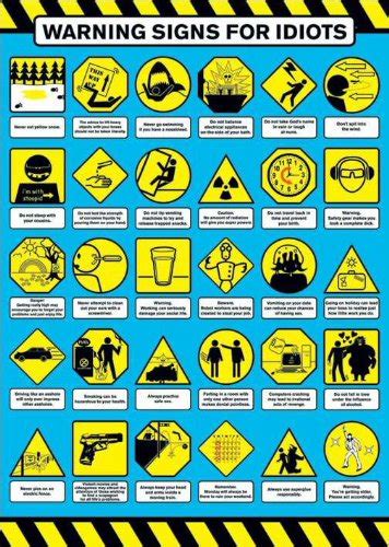 Warning Signs For Idiots Maxi Poster 61cm X 915cm Uk