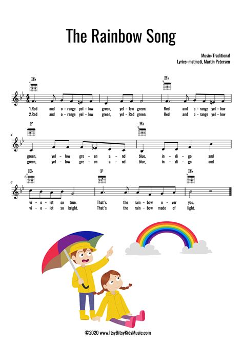 The Rainbow Song Rainbow Songs Nursery Songs Elementary Music Lessons