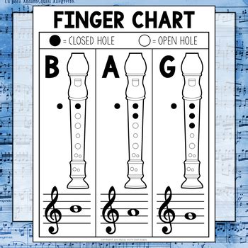 FREE! Black/White Recorder Fingering Charts by Music with Sara Bibee