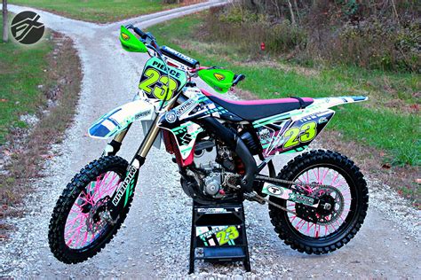 These are tailor made for the purpose of riding in tough and very strong areas. Dirt Bike MX Graphics Image Gallery from MotoFX Graphics
