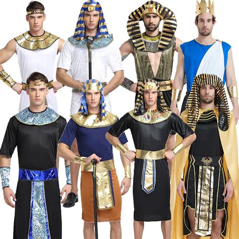 Halloween Egyptian Pharaoh Cleopatra Costumes Party Fashion Ancient Kingdom King Queen Cosplay