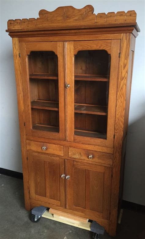 Already know the style you want. Antique Kitchen Cabinet Cupboard Pie Safe Rear Vented Oak ...