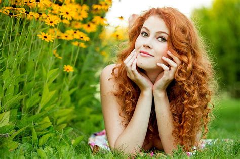 X Px P Free Download Redhead Model Heidi Romanova Flowers Model Redhead