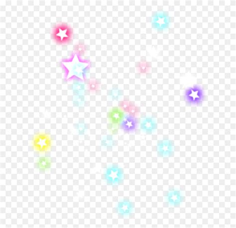 Ftestickers Clipart Stars Glowing Luminous Colorful Circle Confetti