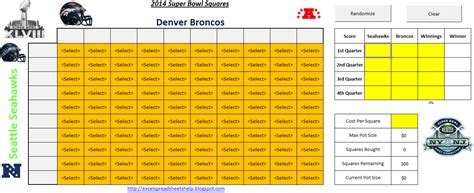 The Cyclone Edition Printable Superbowl Squares 2014