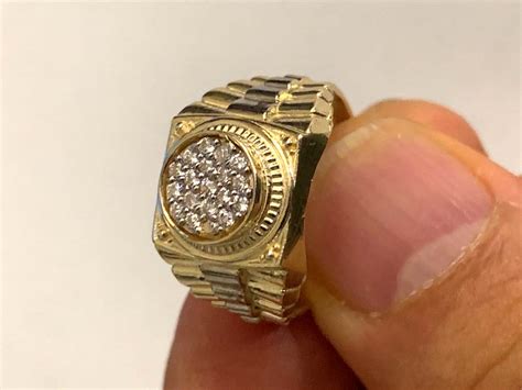 10k Rolex Style Ring Pinky Size For Men Devon Jeweler