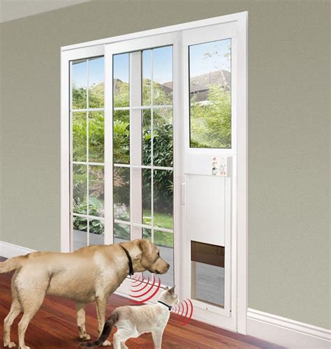 If you want your dog or cat to stay inside at night. Automatic Pet Door For Sliding Glass Door - The Door