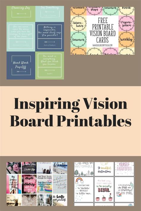 39 Free Vision Board Printables To Inspire Your Dreams Vision Board