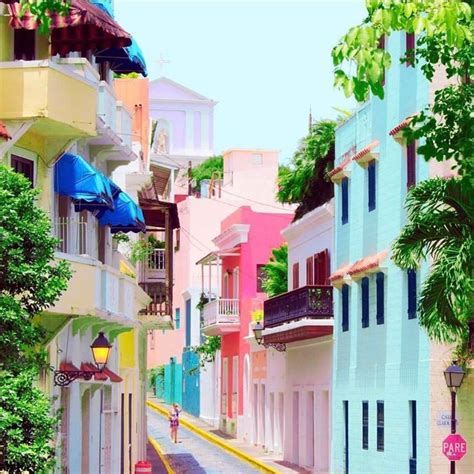 Puerto Rico 🇵🇷 On Instagram Colores Del Viejo San Juan😍 Calle Caleta