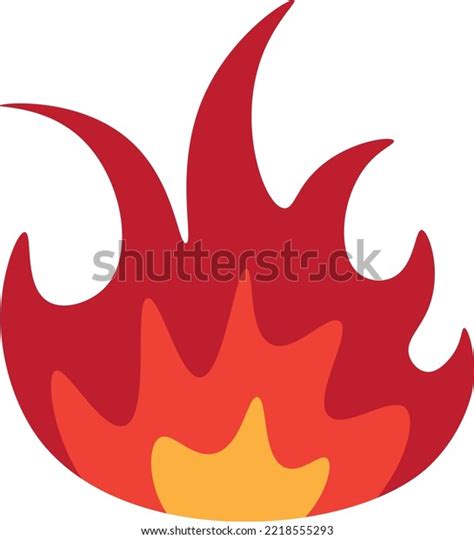 Vector Fire Emoji White Background Stock Vector Royalty Free