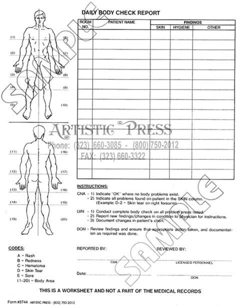 Free Printable Skin Check Forms Printable Forms Free Online