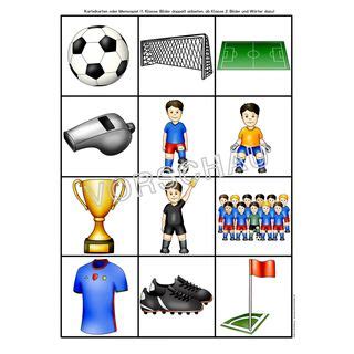 Über 100.000 unterrichtsmedien für die grundschule. Football (FuÃ ball, EM, WM) | Bildkarten, Schreibaufgaben ...
