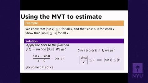 Calculus I - The Mean Value Theorem - YouTube