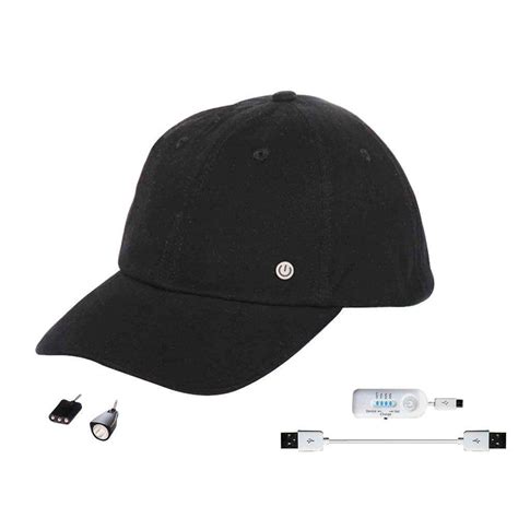 Power Gear Cell Phone Charging Hat With Attachable Led Lights Black