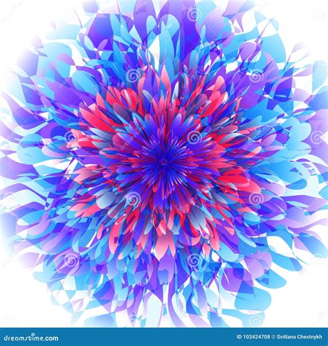 Abstract Futuristic Background Fantastic Flower Stock Vector