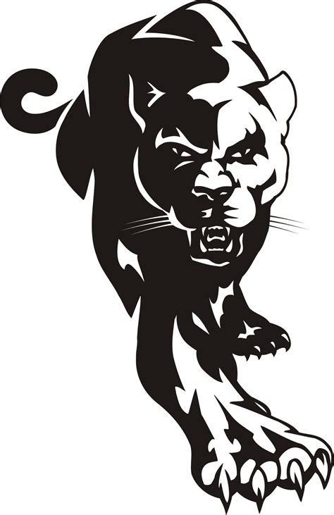 Panther Logo Clip Art Mas Cg 004 Animal Stencil Drawings Panther Logo