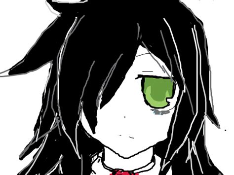 Sad Anime Girl With Black Hair And Green Eyes Sorry I Don