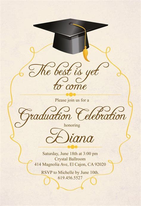 Invitation Fete Graduation Invitation Cards Graduation Invitations