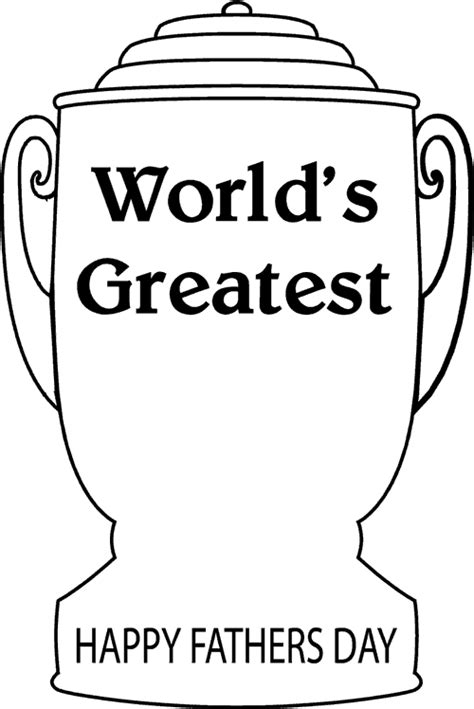E Txt Worlds Greatest Trophy Father Day Coloring Pages