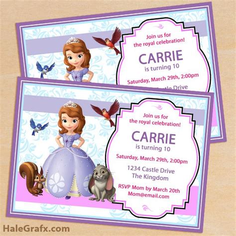 To search and download more free . FREE Printable Sofia the First Birthday Invitation Pack ...