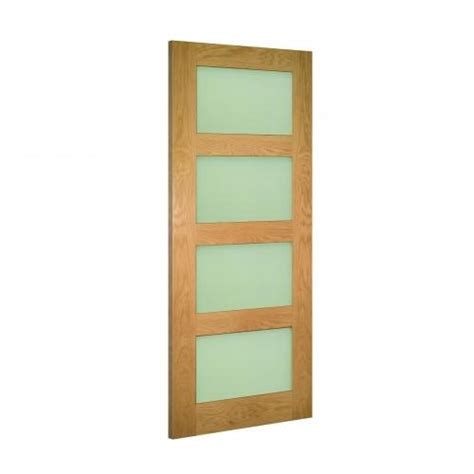 Coventry Obscure Glazed Internal Unfinished Oak Door 2040x726x40mm Lawsons