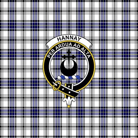 Hannay Tartan Clan Badge Weekender Tote Bag K1 Mixed Media By Tai Pixels