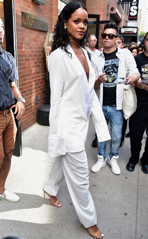 Rihanna From Stars At New York Fashion Week Spring 2015 E News