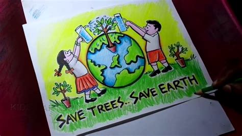 15+ trend terbaru drawing slogan poster global warming. How to Draw Save Trees / Save Earth Poster Drawing - YouTube