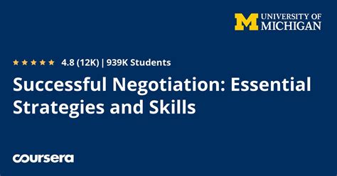 Successful Negotiation: Essential Strategies and Skills | Coursera | Negotiation skills, Skills ...
