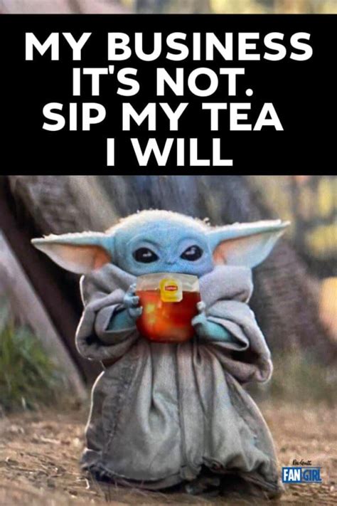 Now, there is a baby yoda gif for the expression. Baby Yoda sipping soup memes #TheMandalorian #StarWars # ...