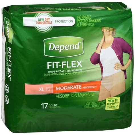 Depend Fit Flex Underwear For Women Moderate Absorbency Size Xl 17 Ea
