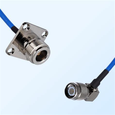 TNC Male Right Angle N Female 4 Hole Semi Flexible Cable Assemblies