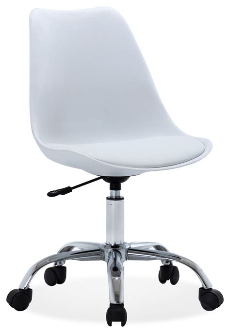 Belleze Armless Mid Back Task Office Conference Chair Faux Leather