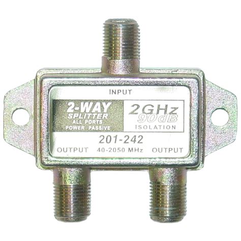 2 Way Coaxial Splitter 2 Ghz 90db Dc Passing On Both Ports